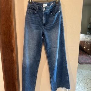 Frame Denim Blue Flare Wide Leg Jeans le slim palazzo Anthropologie